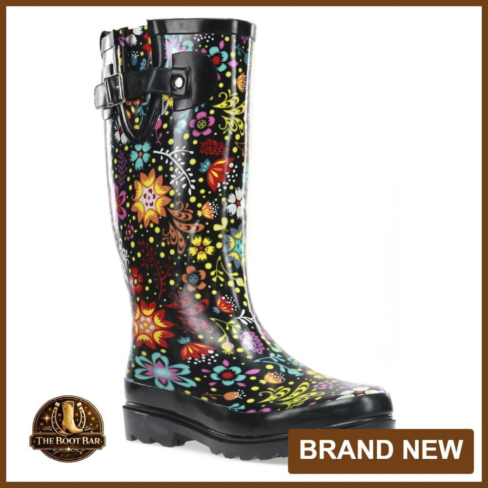 Women's Tall Waterproof Rain Boots Garden Outdoor Shoes Size 6-11